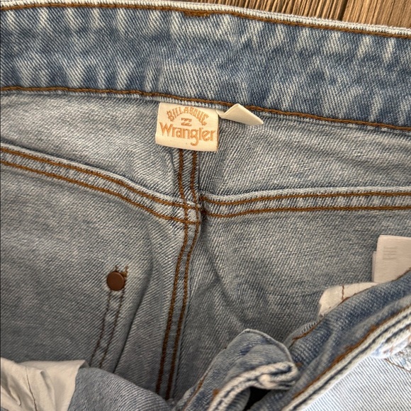 Billabong Wrangler collar Light Blue Denim Jeans patchwork size 31 - Picture 8 of 15
